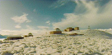 Oberservatory in the snow